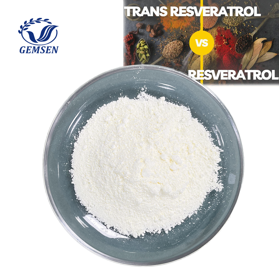 98% Trans-resveratrol CAS 501-36-0 Antioxidant Anti-aging Longevity Powder